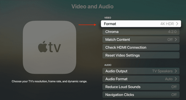 Apple TV - Video/Audio format